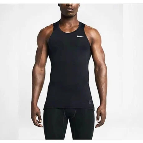 Original Nike Pro Tight Vest for Men Running Training Fitness Breathable Quick Dry Sweat Basketball Sport Sleeveless
