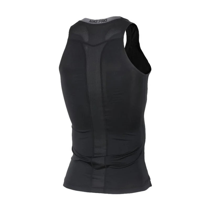 Original Nike Pro Tight Vest for Men Running Training Fitness Breathable Quick Dry Sweat Basketball Sport Sleeveless