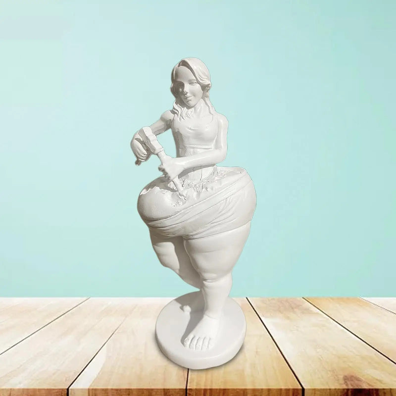 SELF MADE GIRL Freestanding Slimming Goddess Statue Sculpture Model Woman Statue Goddess